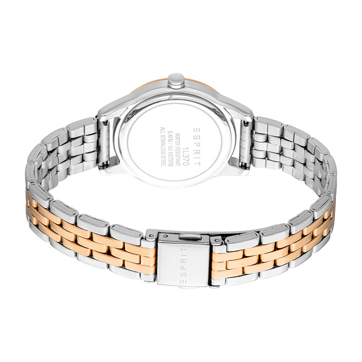 Esprit Women's Fashion Quartz Two Tone Silver and Rose Gold Watch