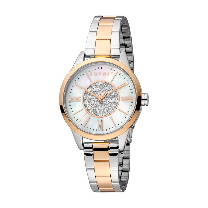 Esprit Women's Fashion Quartz Two Tone Silver & Rose Gold Watch