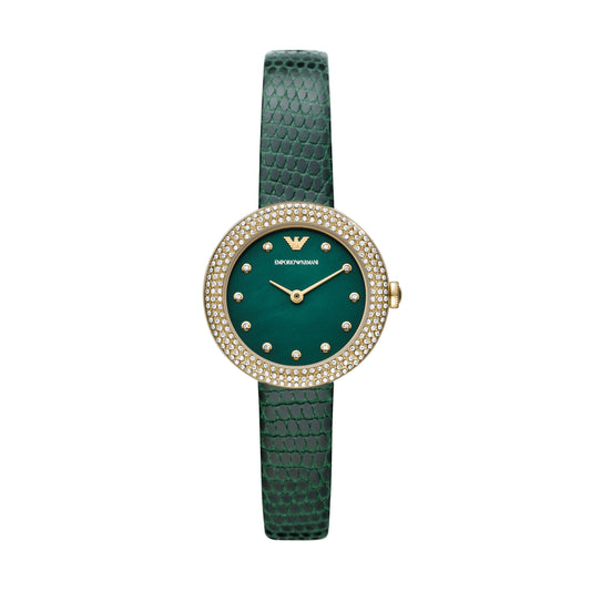 Emporio Armani MOP ANLG 0 JWL Watch GP Leather STRP