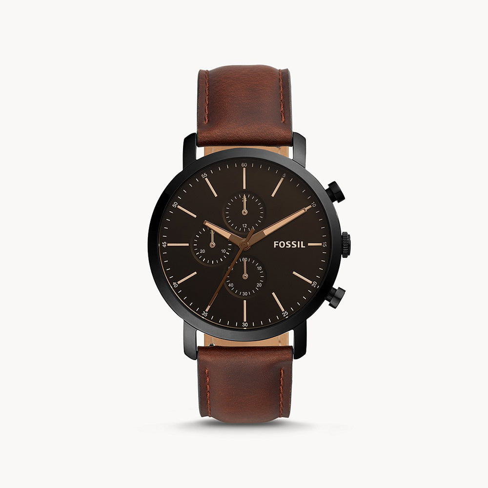 Fossil Luther Chronograph Brown Leather Men's Watch - BQ2461