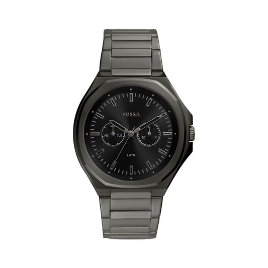Fossil Evanston Multifunction Gunmetal Stainless Steel Men's Watch