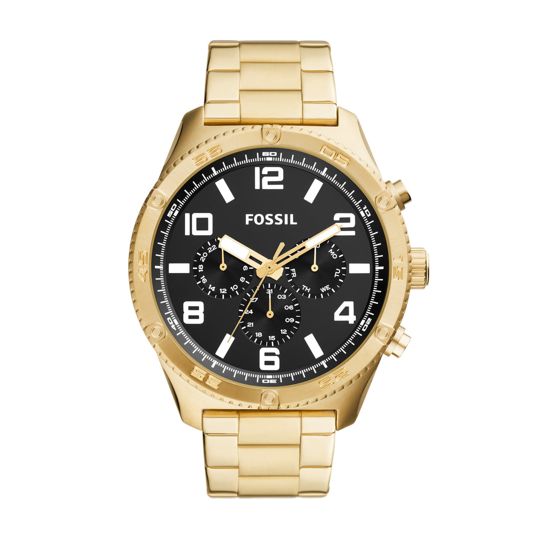 Fossil Brox Multifunction Gold Black Chronograph Men's Watch - BQ2652