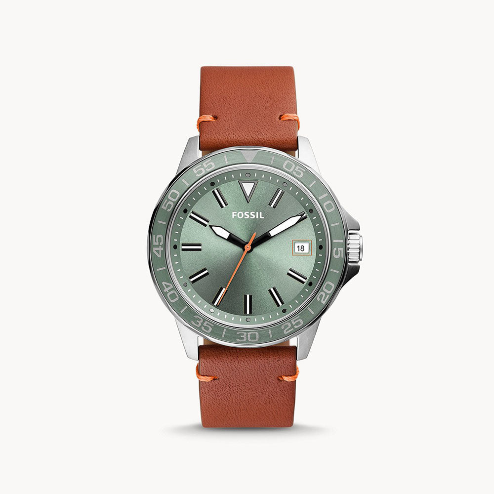 Fossil Bannon Three-Hand Date Brown Leather Men's Watch - BQ2676