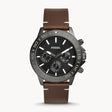 Fossil Bannon Gunmetal Leather Men's Watch - BQ2709