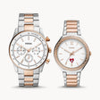 Fossil Sullivan Silver Couple Stainless Steel Watch