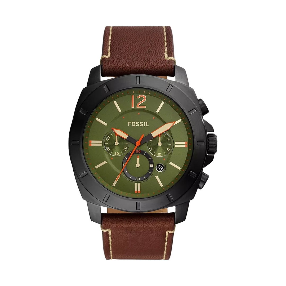 Fossil Privateer Chronograph Dark Brown Leather Watch