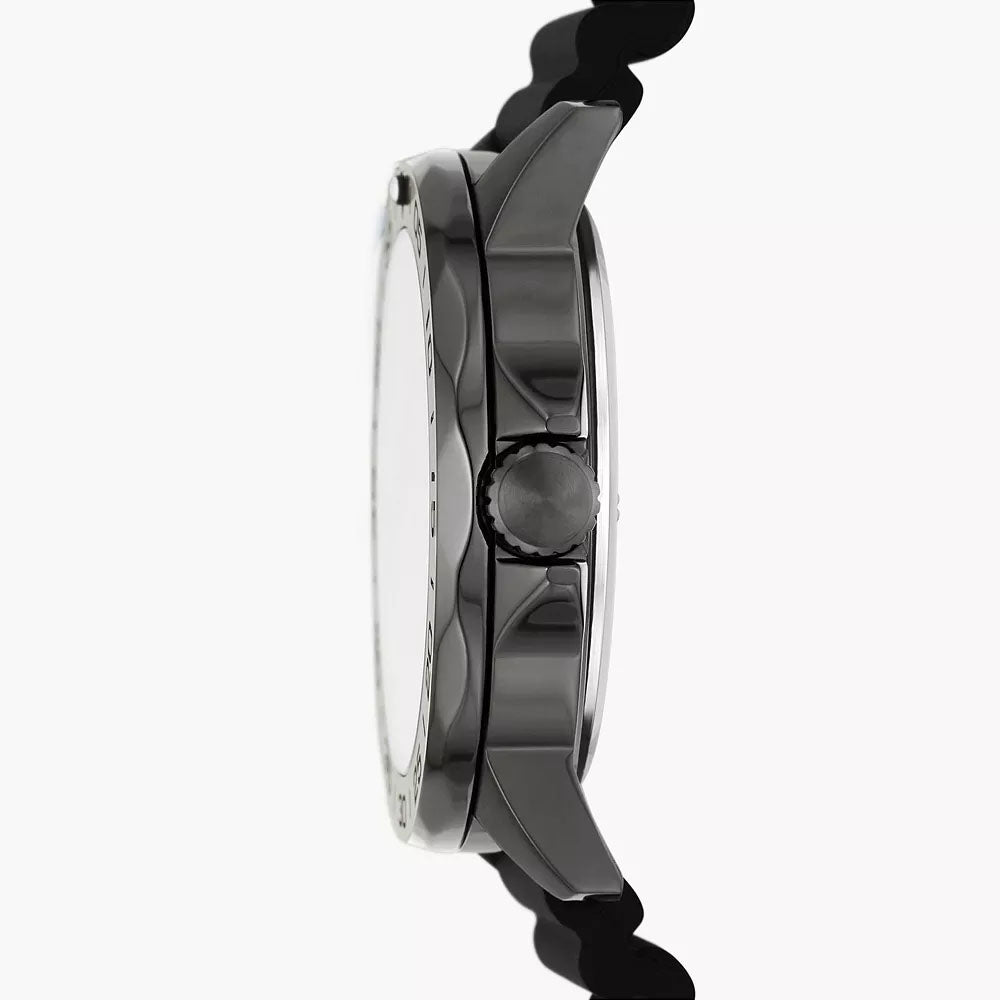 Fossil Bannon Men's Three-Hand Date Black Silicone Watch - BQ2783