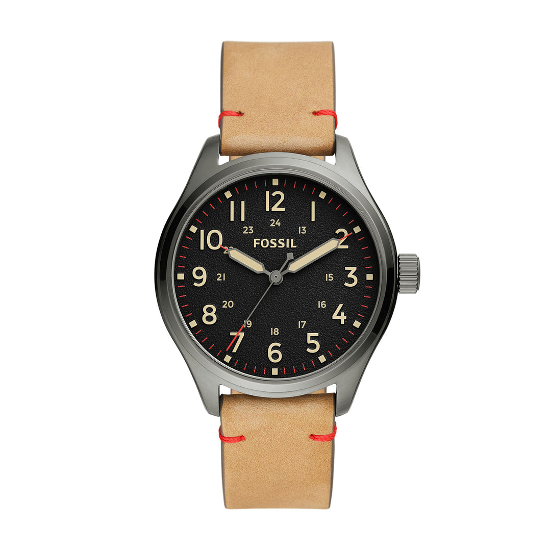Fossil Easton Three-Hand Tan Leather Watch