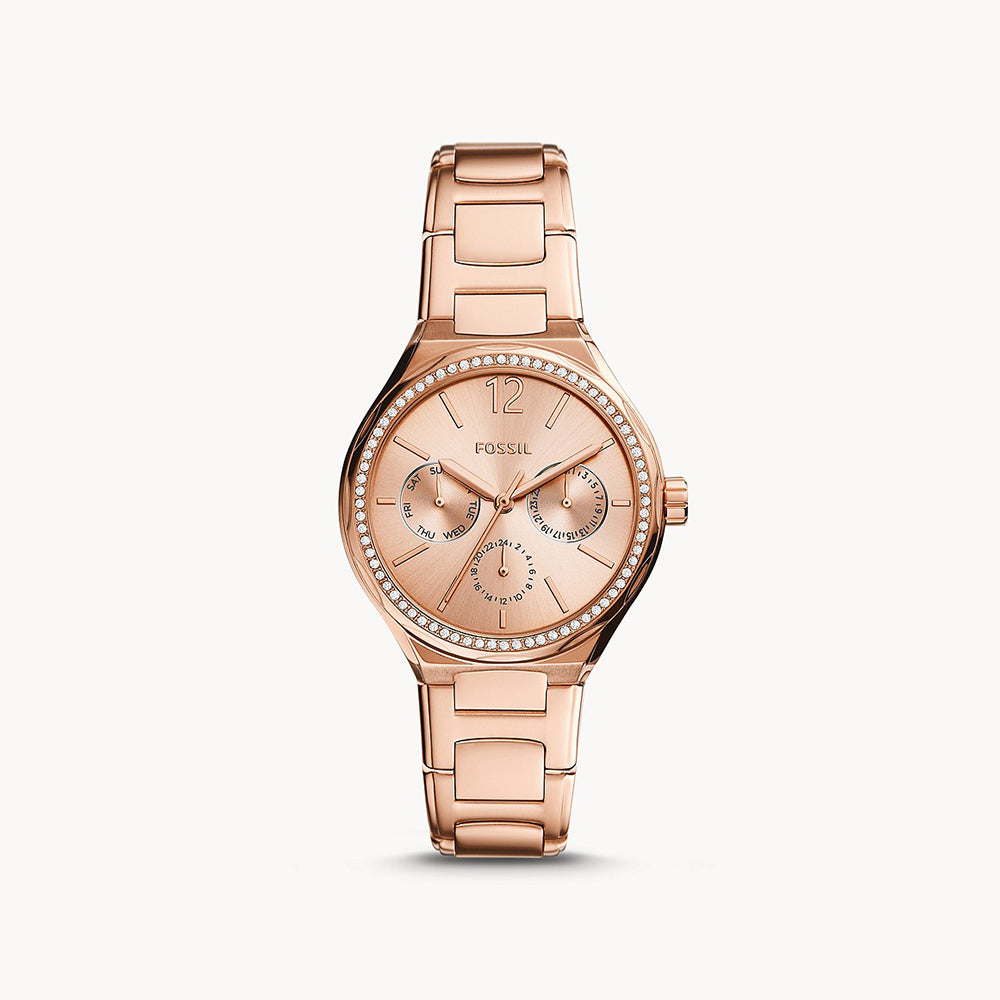 Fossil Eevie Rose Gold Stainless Steel Women's Watch - BQ3721