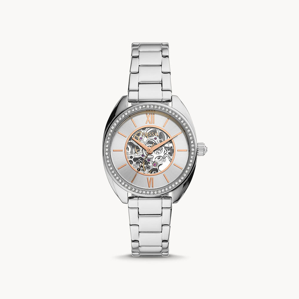 Fossil Vale Silver Stainless Steel Women's Watch - BQ3727