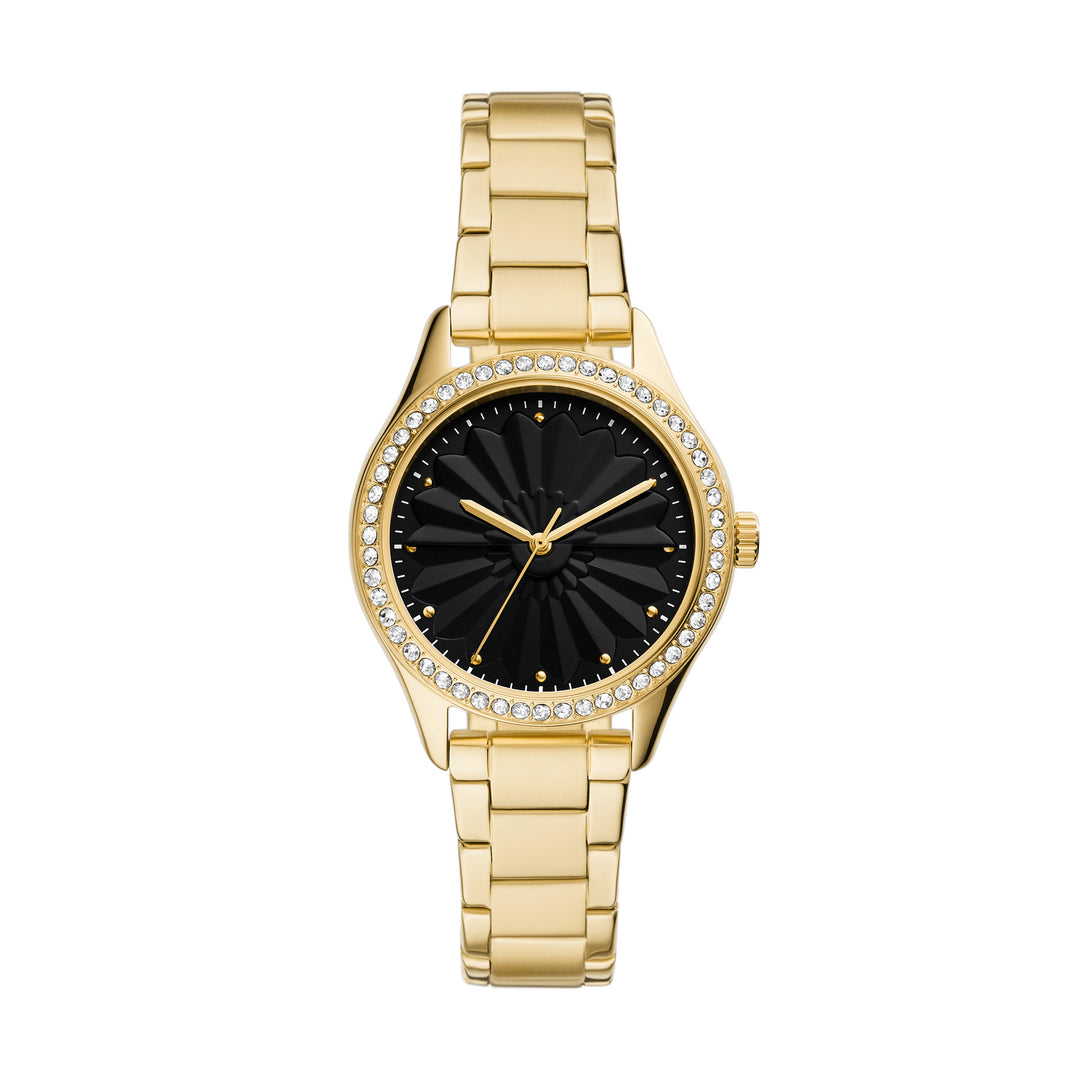 Fossil Rye Three-Hand Gold-Tone Stainless Steel Women's Watch - BQ3759