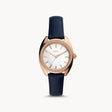 Fossil Vale Solar-Powered Blue Leather Women's Watch