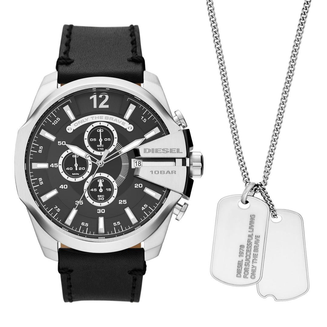 DIESEL SET WATCH AND NECKLACE