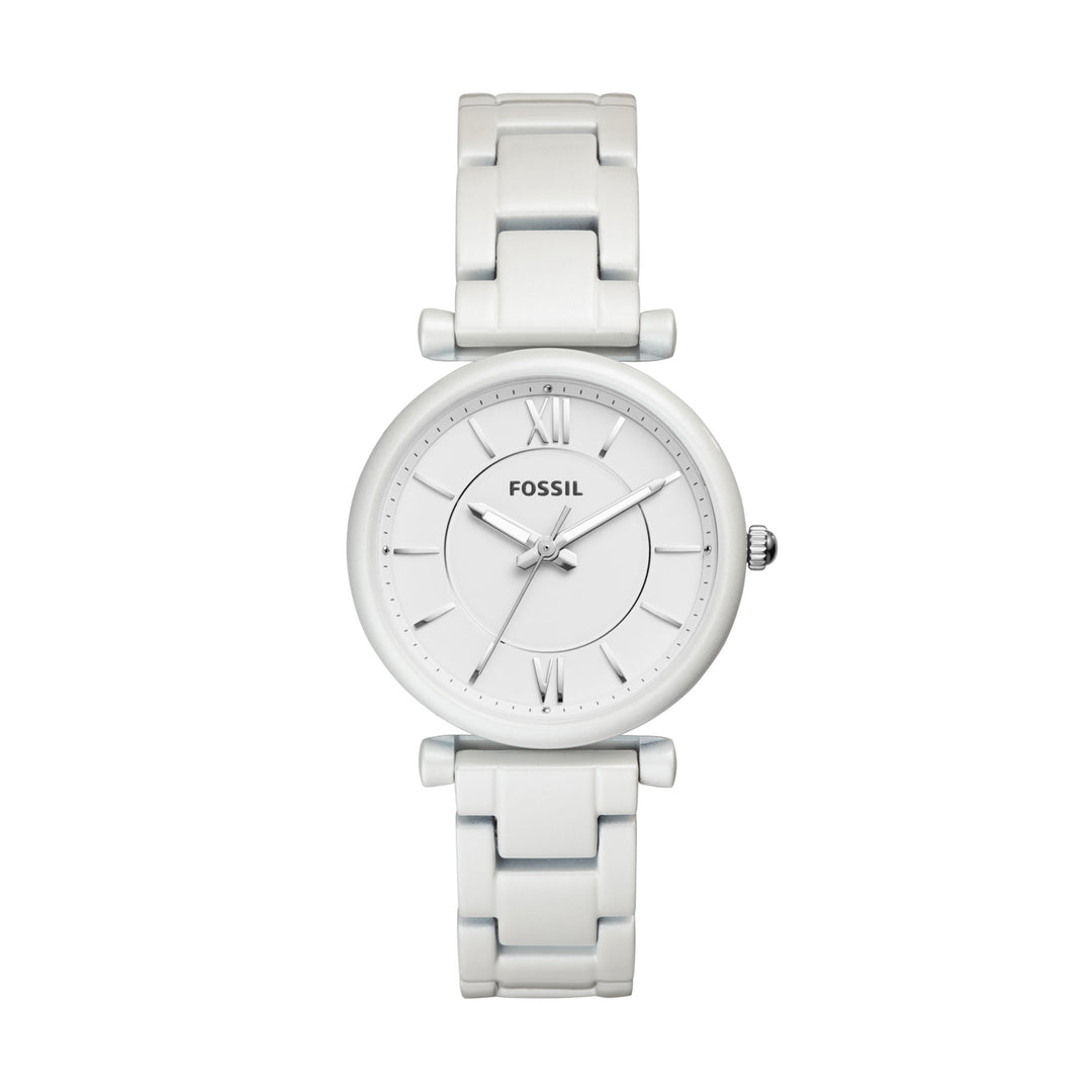 Fossil Carlie Three-Hand Pearl White Stainless Steel Women's Watch - ES4401