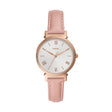Fossil Analog Women's Watch Gold Plated Leather Strap