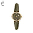 Fossil Analog Women's Watch Gold Plated Leather Strap