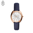 Fossil Analog Women's Watch Gold Plated Leather Strap