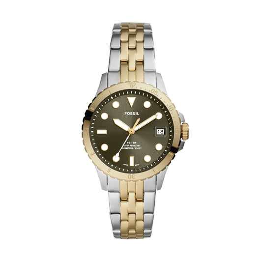 Fossil Analog Women's Watch Gold Plated Metal Bracelet