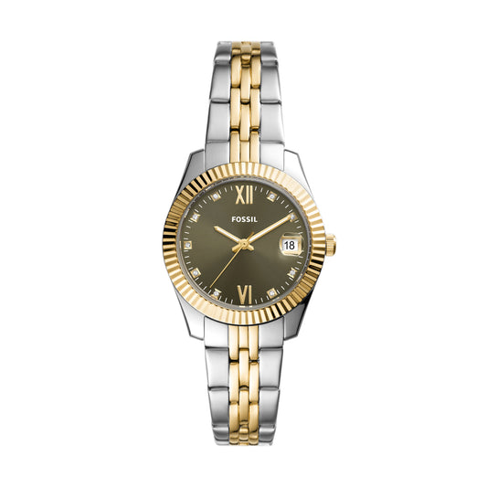 Fossil Analog Women's Watch Gold Plated Metal Bracelet
