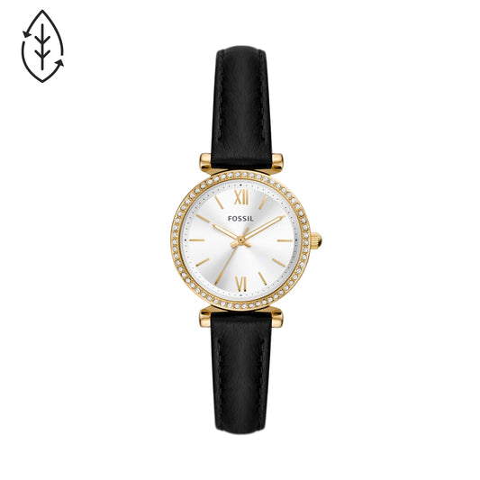 Fossil Analog Women's Watch Gold Plated Leather Strap