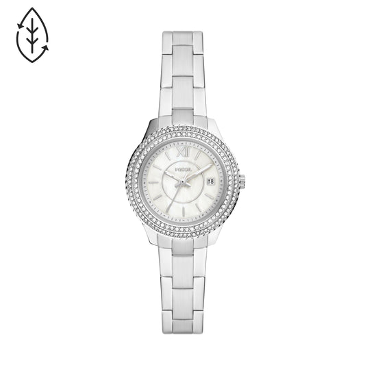 Fossil Mother of Pearl Analog Women's Watch Stainless Steel Metal Bracelet