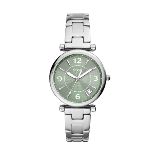 Fossil Carlie Three-Hand Date Stainless Steel Women's Watch