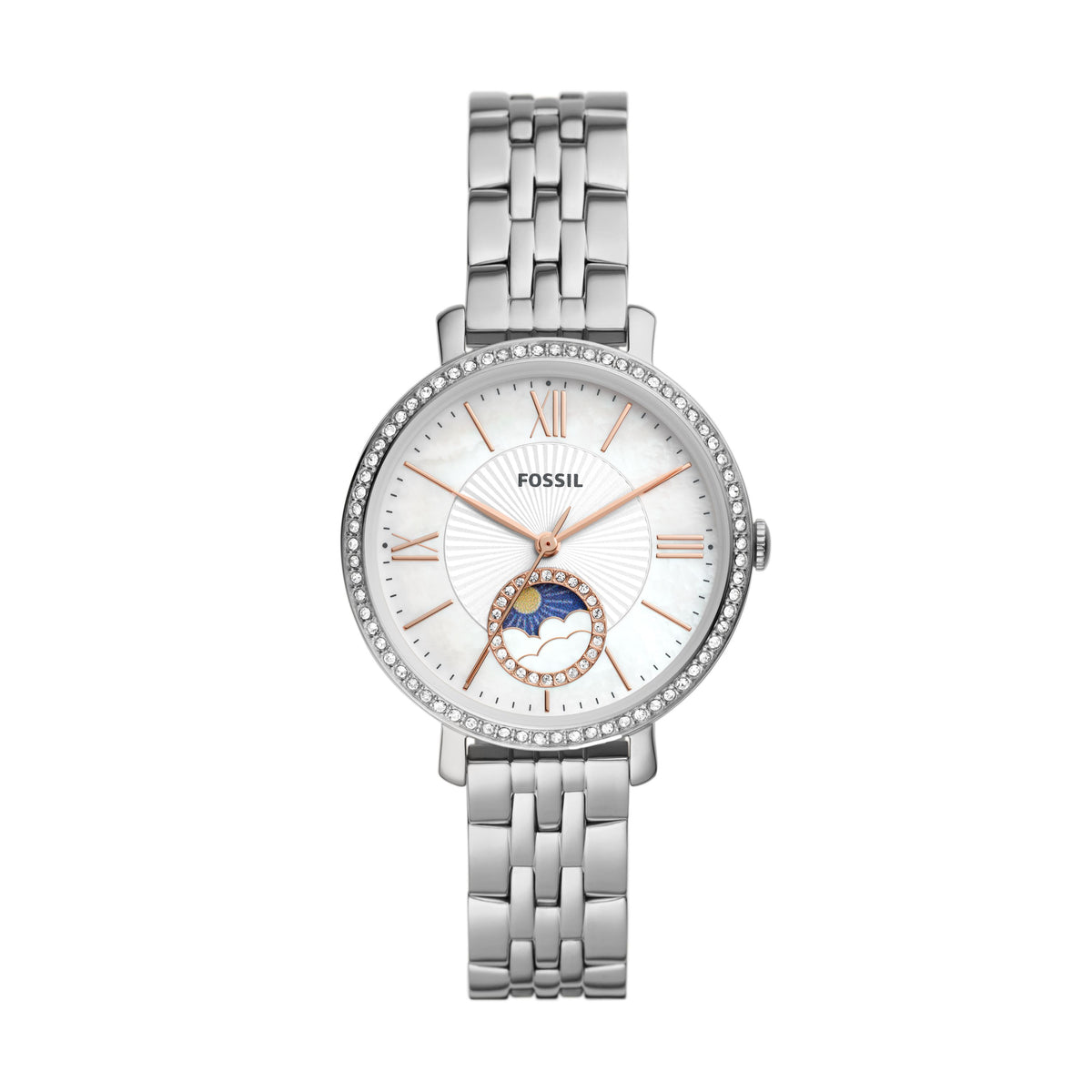 Fossil Jacqueline Sun Moon Multifunction Stainless Steel Women's Watch