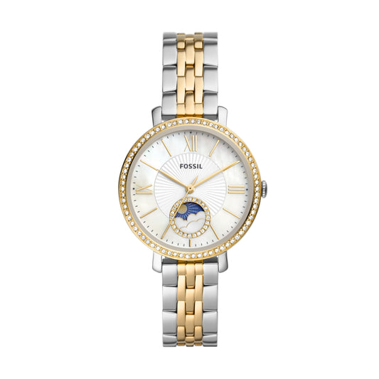 Fossil Jacqueline Sun Moon Multifunction Two-Tone Stainless Steel Women's Watch