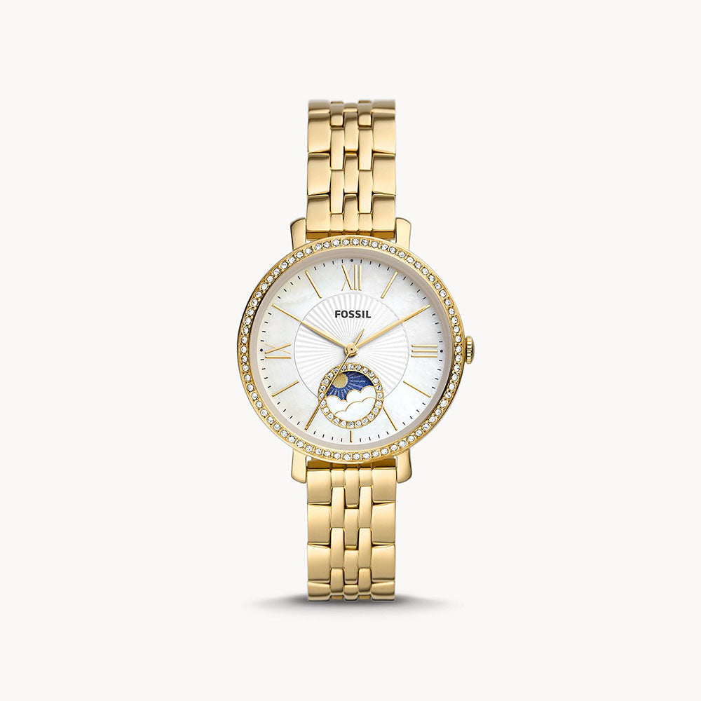 Fossil Jacqueline Sun Moon Multifunction Gold-Tone Stainless Steel Women's Watch - ES5167