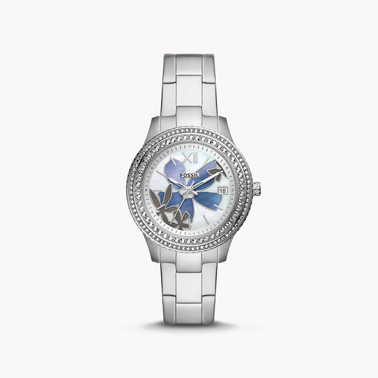 Fossil Stella Three-Hand Date Stainless Steel Women's Watch