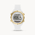 Fossil Everett Solar Powered Digital White Silicone Watch