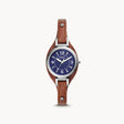 Fossil Carlie Three-Hand Brown Leather Women's Watch