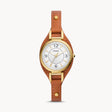 Fossil Carlie Gold Pro-Planet Leather Women's Watch