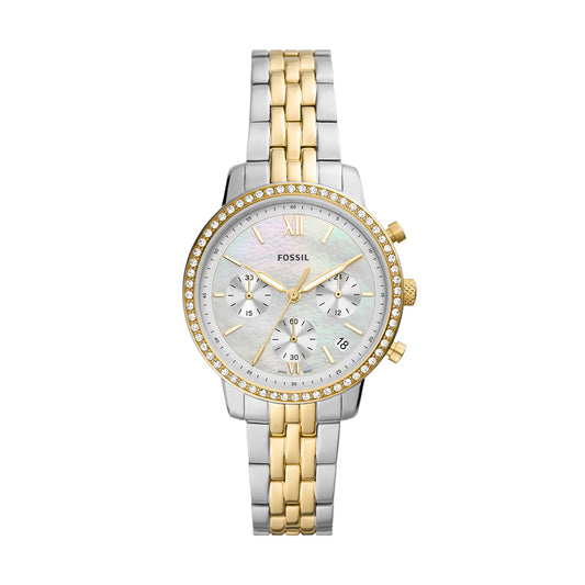 Fossil Neutra Chronograph Two Tone Stainless Steel Women's Watch