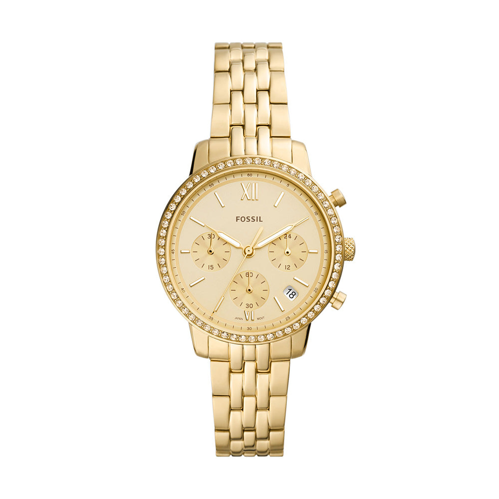 Fossil Neutra Chronograph Gold Tone Stainless Steel Women's Watch - ES5219