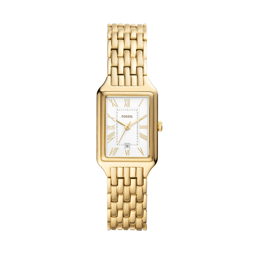 Fossil Raquel Three Hand Date Gold Tone Stainless Steel Women's Watch