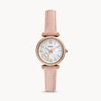 Fossil Carlie Rose Gold Pro-Planet Leather Women's Watch