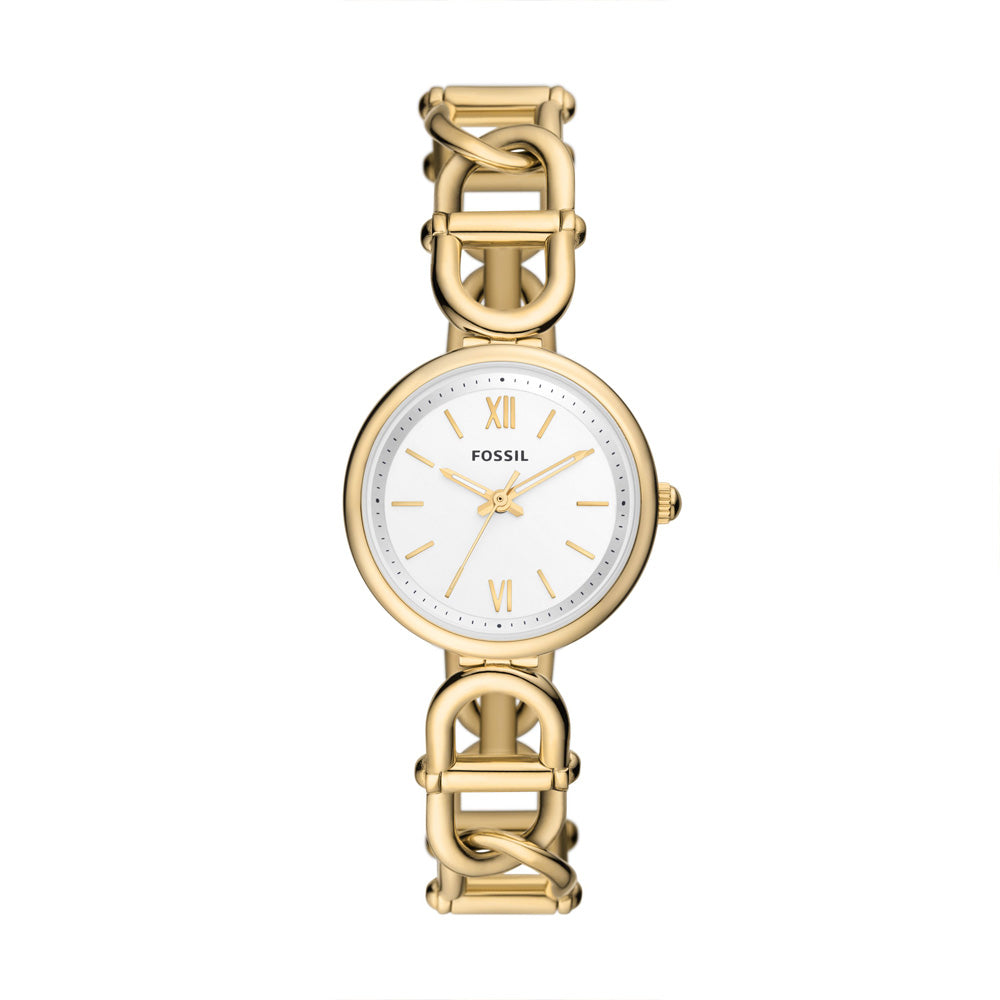 Fossil Carlie Women's Three-Hand Gold-Tone Stainless Steel Stainless Steel Watch - ES5272