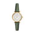 Fossil Carlie Women's Three-Hand Green Leather Watch