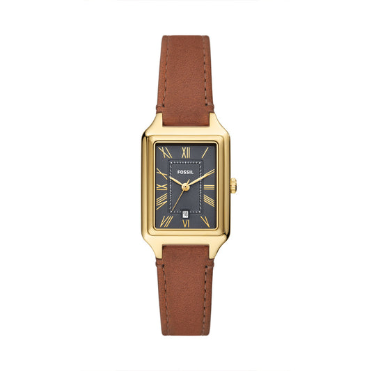 Fossil Raquel Women's Three-Hand Date Medium Brown Leather Watch