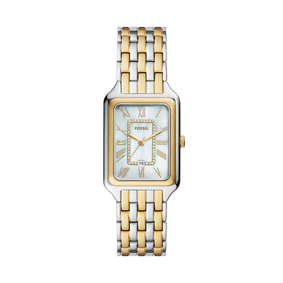 Fossil Raquel Three-Hand Date Two-Tone Stainless Steel Watch