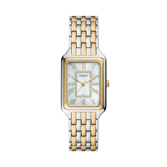 Fossil Raquel Three-Hand Date Two-Tone Stainless Steel Watch