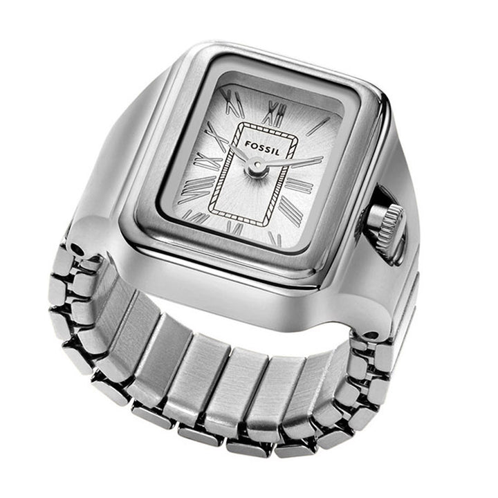 Fossil Raquel Women's Watch Ring Silver Stainless Steel Women's Watch