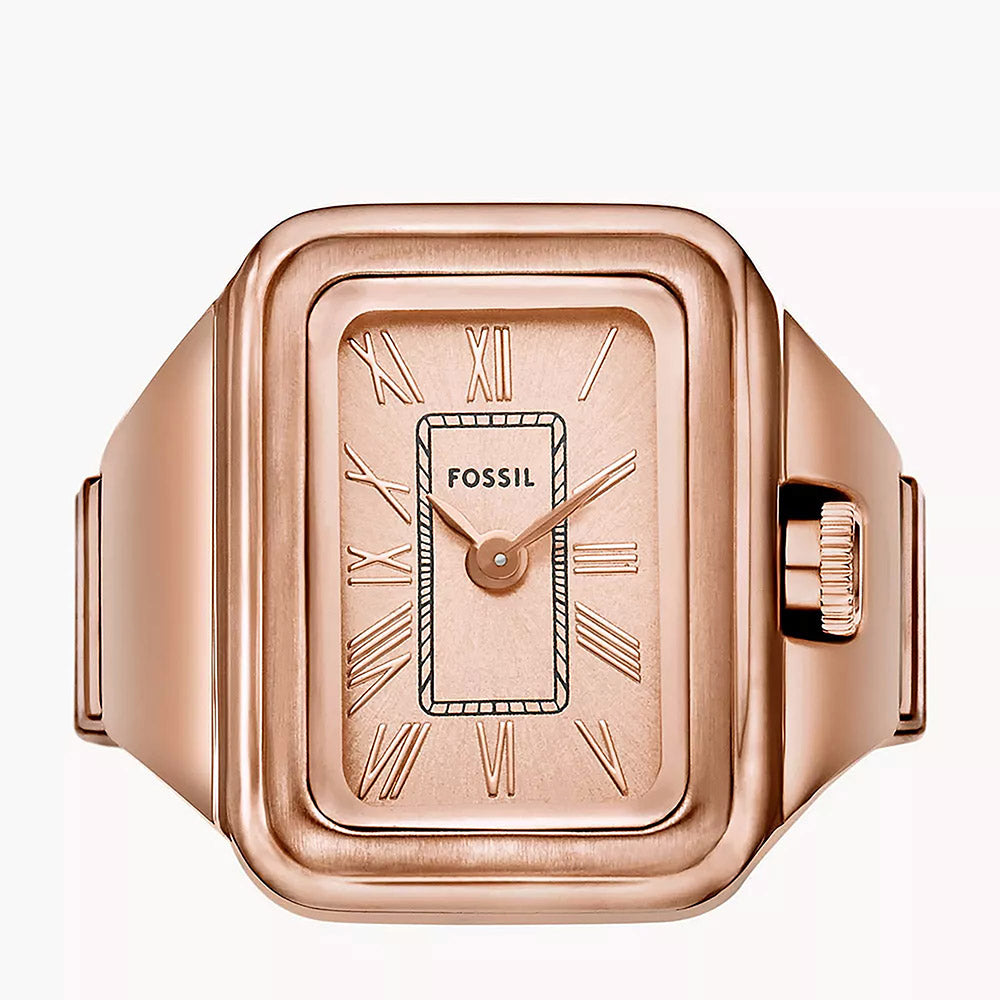 Fossil Raquel Women's Watch Ring Rose Gold Stainless Steel Women's Watch