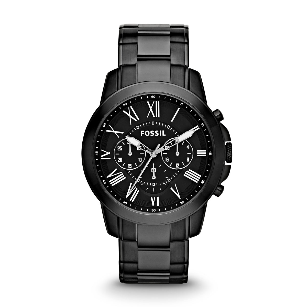 Fossil Grant Black Dial & Stainless Steel Chronograph Men's Watch