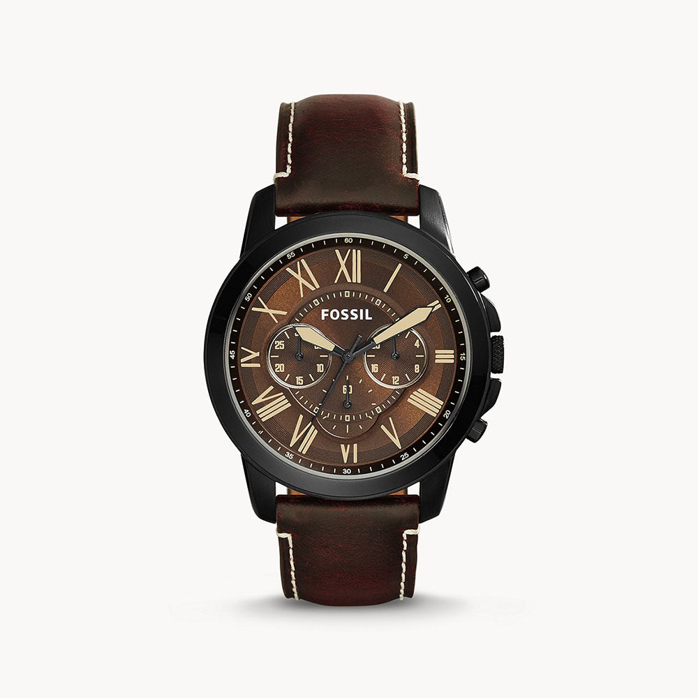 Fossil Grant Chronograph Brown Leather Men's Watch - FS5088