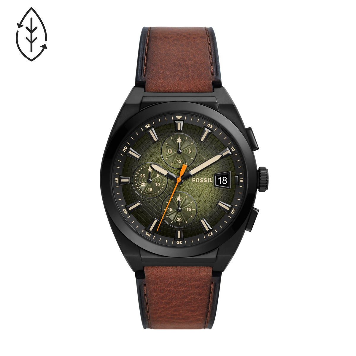Fossil Everett Chronograph Luggage Eco Leather Men's Watch
