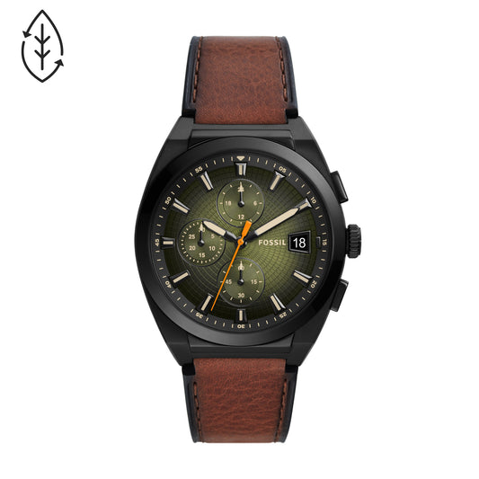 Fossil Everett Chronograph Luggage Eco Leather Men's Watch