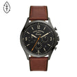 Fossil Analog Men's Watch Stainless Steel Leather Strap