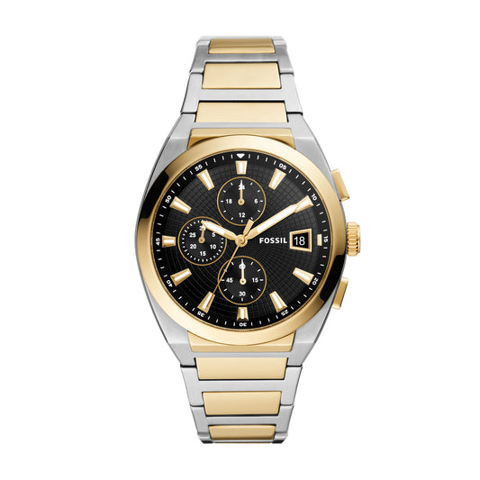 Fossil Analog Men's Watch Gold Plated Metal Bracelet